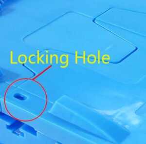 heavy duty attached lid container 600x400 nestable plastic moving crates for logistics