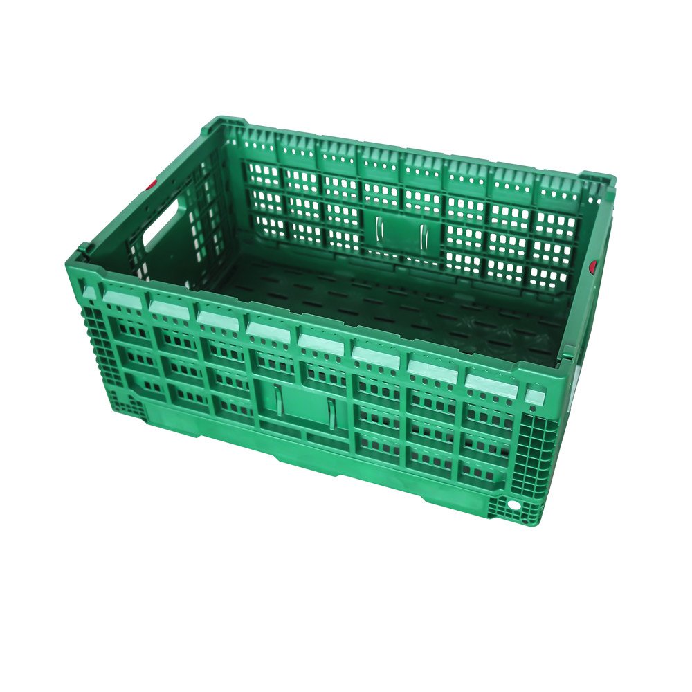plastic foldable crate heavy duty storage vegetable crates collapsible plastic crate