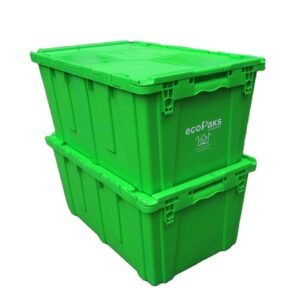 attached lid containers 70 liter – industrial distribution totes 680x430mm