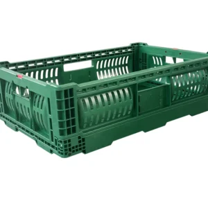 600x400x180mm foldable mesh nestable crate | 33l ventilated produce bin
