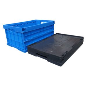 high load collapsible plastic container | heavy duty solid wall storage box