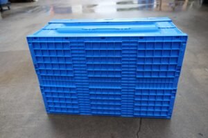 high load collapsible plastic container | heavy duty solid wall storage box