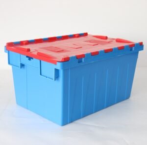 plastic moving crate with lid 600×400×315mm
